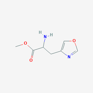 molecular formula C7H10N2O3 B13482051 Methyl 2-amino-3-(1,3-oxazol-4-yl)propanoate 