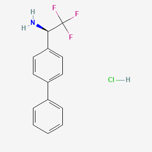 (1R)-2,2,2-trifluoro-1-(4-phenylphenyl)ethan-1-amine hydrochloride