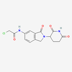 molecular formula C15H14ClN3O4 B13482057 2-chloro-N-[2-(2,6-dioxo-3-piperidyl)-3-oxo-isoindolin-5-yl]acetamide 