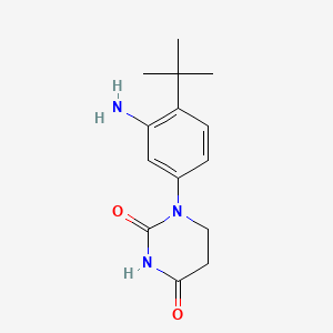 molecular formula C14H19N3O2 B13482062 1-(3-Amino-4-tert-butyl-phenyl)hexahydropyrimidine-2,4-dione 