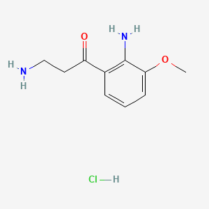 molecular formula C10H15ClN2O2 B13482114 3-Amino-1-(2-amino-3-methoxyphenyl)propan-1-one hydrochloride 