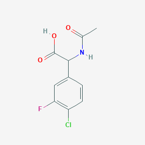 2-(4-Chloro-3-fluorophenyl)-2-acetamidoacetic acid