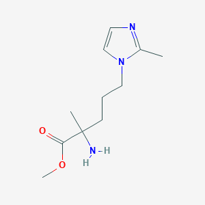 Methyl 2-amino-2-methyl-5-(2-methyl-1h-imidazol-1-yl)pentanoate