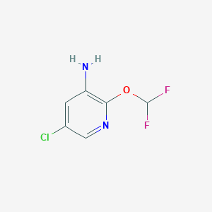 molecular formula C6H5ClF2N2O B13482149 5-Chloro-2-(difluoromethoxy)pyridin-3-amine 