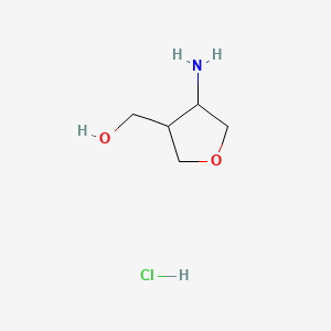 molecular formula C5H12ClNO2 B13482179 [(3S,4S)-4-aminotetrahydrofuran-3-yl]methanol;hydrochloride 