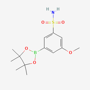 3-Methoxy-5-(tetramethyl-1,3,2-dioxaborolan-2-yl)benzene-1-sulfonamide