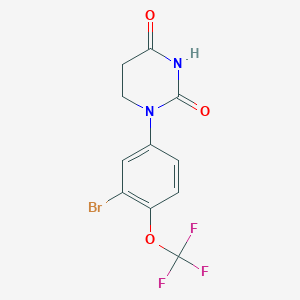 molecular formula C11H8BrF3N2O3 B13482233 1-[3-Bromo-4-(trifluoromethoxy)phenyl]hexahydropyrimidine-2,4-dione 