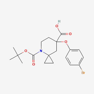 7-(4-Bromophenoxy)-4-[(tert-butoxy)carbonyl]-4-azaspiro[2.5]octane-7-carboxylic acid