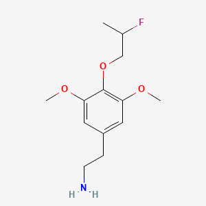 molecular formula C13H20FNO3 B13482274 2-[4-(2-Fluoropropoxy)-3,5-dimethoxyphenyl]ethan-1-amine 