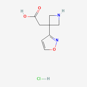 2-[3-(1,2-Oxazol-3-yl)azetidin-3-yl]acetic acid hydrochloride