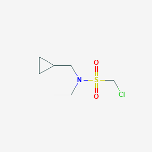 molecular formula C7H14ClNO2S B13482292 1-chloro-N-(cyclopropylmethyl)-N-ethylmethanesulfonamide 