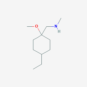 molecular formula C11H23NO B13482294 [(4-Ethyl-1-methoxycyclohexyl)methyl](methyl)amine 