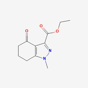 molecular formula C11H14N2O3 B13482329 ethyl 1-methyl-4-oxo-4,5,6,7-tetrahydro-1H-indazole-3-carboxylate 