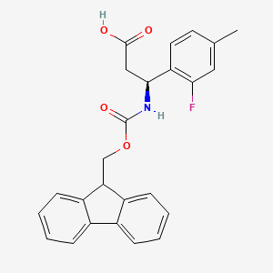 (3S)-3-({[(9H-fluoren-9-yl)methoxy]carbonyl}amino)-3-(2-fluoro-4-methylphenyl)propanoic acid