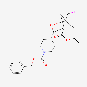 Benzyl 4-[4-(ethoxycarbonyl)-1-(iodomethyl)-2-oxabicyclo[2.1.1]hexan-3-yl]piperidine-1-carboxylate