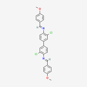 molecular formula C28H22Cl2N2O2 B1348242 3,3'-二氯-N,N'-双(4-甲氧基亚苄基)联苯胺 CAS No. 3540-78-1