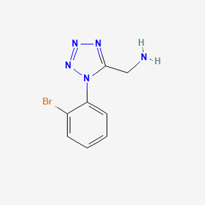 molecular formula C8H8BrN5 B13482437 (1-(2-Bromophenyl)-1H-tetrazol-5-yl)methanamine 