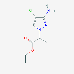 molecular formula C9H14ClN3O2 B13482448 Ethyl 2-(3-amino-4-chloro-1h-pyrazol-1-yl)butanoate 