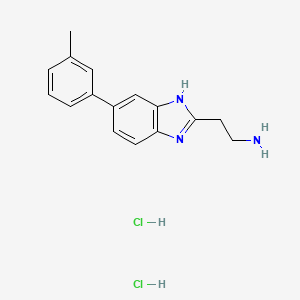 2-[5-(3-methylphenyl)-1H-1,3-benzodiazol-2-yl]ethan-1-amine dihydrochloride