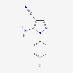 molecular formula C10H7ClN4 B1348247 5-氨基-1-(4-氯苯基)-1H-吡唑-4-碳腈 CAS No. 51516-67-7