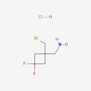 1-[1-(Bromomethyl)-3,3-difluorocyclobutyl]methanamine hydrochloride