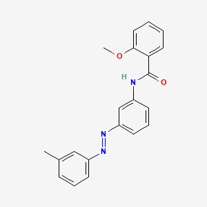 molecular formula C21H19N3O2 B13482499 2-methoxy-N-{3-[(1E)-2-(3-methylphenyl)diazen-1-yl]phenyl}benzamide 