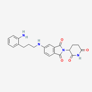 molecular formula C22H22N4O4 B13482507 5-[3-(2-Aminophenyl)propylamino]-2-(2,6-dioxo-3-piperidyl)isoindoline-1,3-dione 