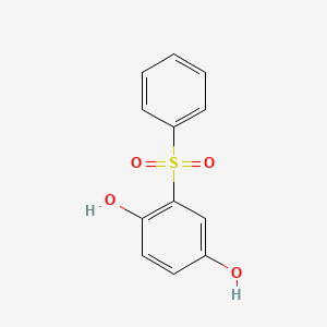 molecular formula C12H10O4S B1348253 2-(苯磺酰基)-1,4-苯二酚 CAS No. 23156-75-4