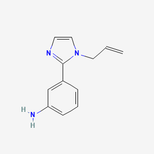 molecular formula C12H13N3 B13482569 3-(1-Allyl-1h-imidazol-2-yl)aniline 