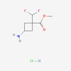 Methyl (1s,3s)-3-amino-1-(difluoromethyl)cyclobutane-1-carboxylate hydrochloride, cis