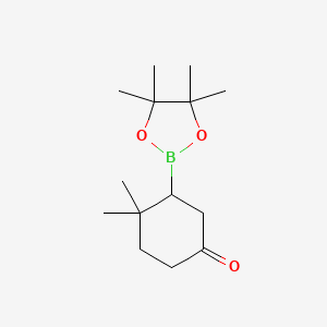 molecular formula C14H25BO3 B13482600 4,4-Dimethyl-3-(4,4,5,5-tetramethyl-1,3,2-dioxaborolan-2-yl)cyclohexan-1-one CAS No. 264144-74-3