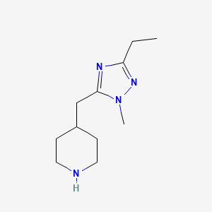 4-((3-Ethyl-1-methyl-1h-1,2,4-triazol-5-yl)methyl)piperidine