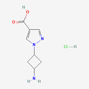 1-(3-aminocyclobutyl)-1H-pyrazole-4-carboxylic acid hydrochloride