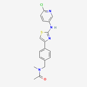 N-[(4-{2-[(6-chloropyridin-3-yl)amino]-1,3-thiazol-4-yl}phenyl)methyl]-N-methylacetamide