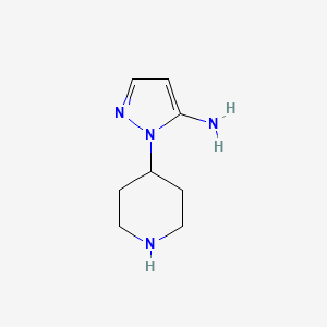 molecular formula C8H14N4 B1348269 2-哌啶-4-基-2H-吡唑-3-胺 CAS No. 957478-21-6