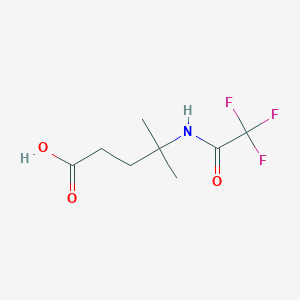 molecular formula C8H12F3NO3 B13482694 4-Methyl-4-(2,2,2-trifluoroacetamido)pentanoic acid 