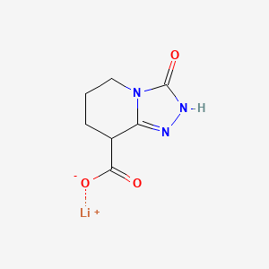 molecular formula C7H8LiN3O3 B13482729 lithium(1+) 3-oxo-2H,3H,5H,6H,7H,8H-[1,2,4]triazolo[4,3-a]pyridine-8-carboxylate 