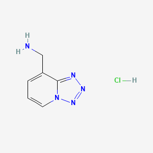 molecular formula C6H8ClN5 B13482774 1-{[1,2,3,4]Tetrazolo[1,5-a]pyridin-8-yl}methanamine hydrochloride 