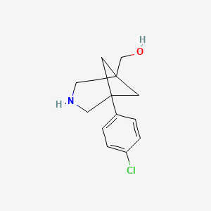 molecular formula C13H16ClNO B13482822 (5-(4-Chlorophenyl)-3-azabicyclo[3.1.1]heptan-1-yl)methanol 