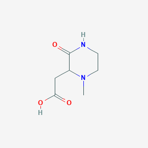 molecular formula C7H12N2O3 B1348283 2-(1-甲基-3-氧代哌嗪-2-基)乙酸 CAS No. 1033537-82-4