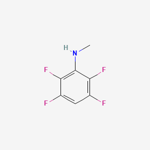 molecular formula C7H5F4N B13482838 2,3,5,6-Tetrafluoro-N-methylaniline 