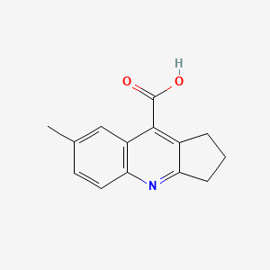 molecular formula C14H13NO2 B1348284 7-Methyl-2,3-dihydro-1H-cyclopenta[b]quinoline-9-carboxylic acid CAS No. 351357-11-4