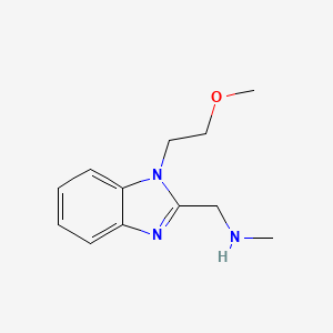 molecular formula C12H17N3O B13482887 1-(1-(2-Methoxyethyl)-1h-benzo[d]imidazol-2-yl)-N-methylmethanamine 