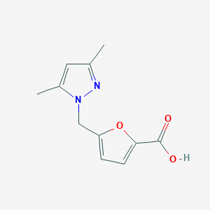 molecular formula C11H12N2O3 B1348289 5-[(3,5-二甲基-1H-吡唑-1-基)甲基]-2-呋喃酸 CAS No. 312310-14-8