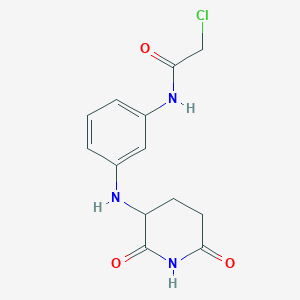 2-chloro-N-{3-[(2,6-dioxopiperidin-3-yl)amino]phenyl}acetamide