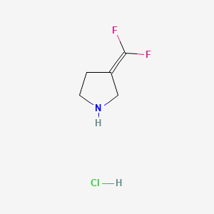 molecular formula C5H8ClF2N B13482909 3-(Difluoromethylidene)pyrrolidine hydrochloride CAS No. 2866354-42-7