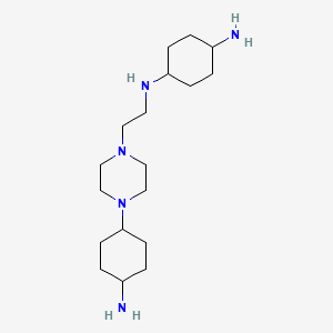 molecular formula C18H37N5 B13482913 N1-{2-[4-(4-aminocyclohexyl)piperazin-1-yl]ethyl}cyclohexane-1,4-diamine 