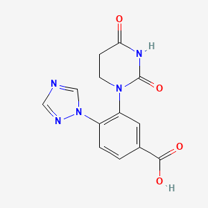 3-(2,4-Dioxohexahydropyrimidin-1-yl)-4-(1,2,4-triazol-1-yl)benzoic acid