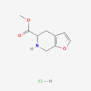 molecular formula C9H12ClNO3 B13482982 methyl 4H,5H,6H,7H-furo[2,3-c]pyridine-5-carboxylate hydrochloride 