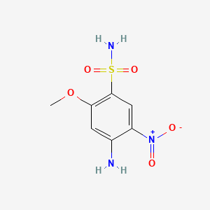 4-Amino-2-methoxy-5-nitrobenzene-1-sulfonamide